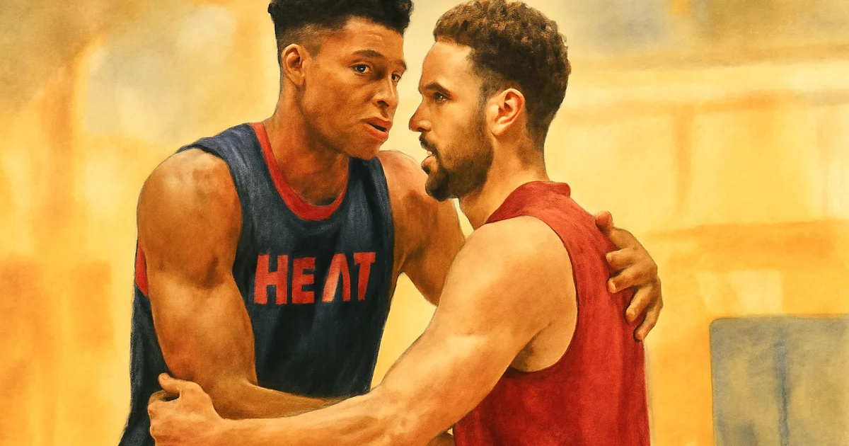 Giannis Antetokounmpo and Klay Thompson at Miami Heat training camp in 2026
