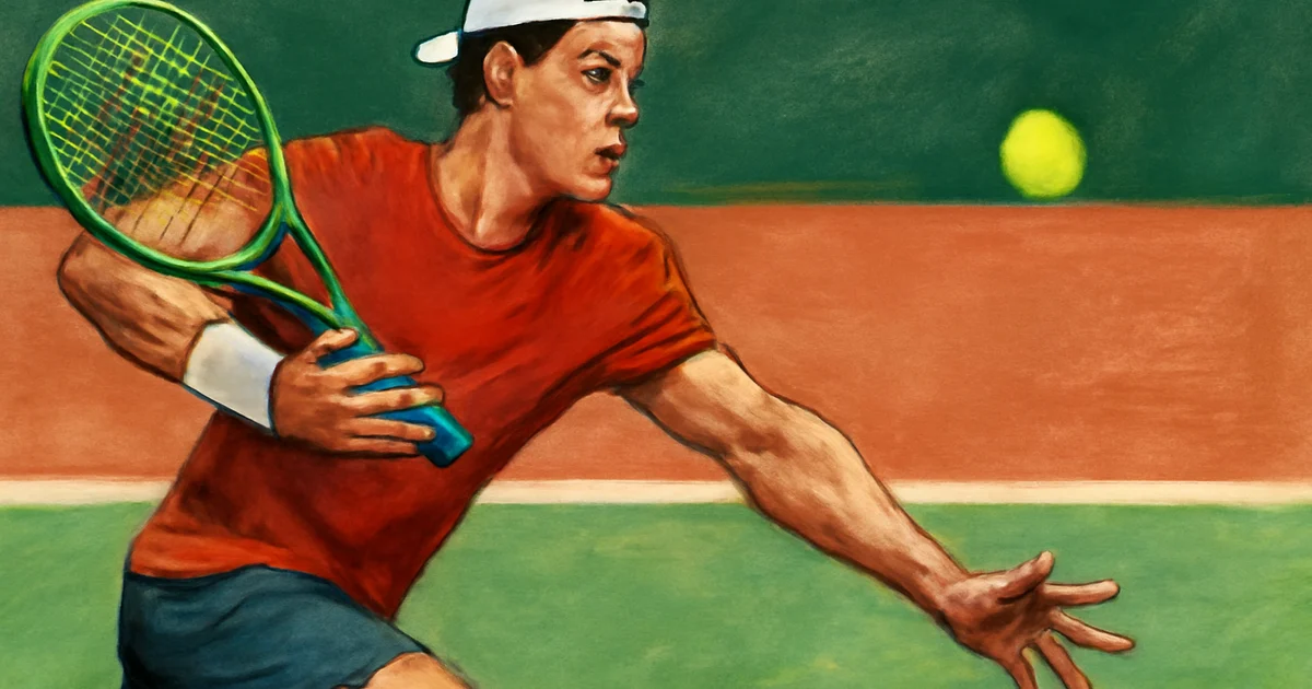 Ben Shelton in action during Davis Cup match against Jiri Lehecka
