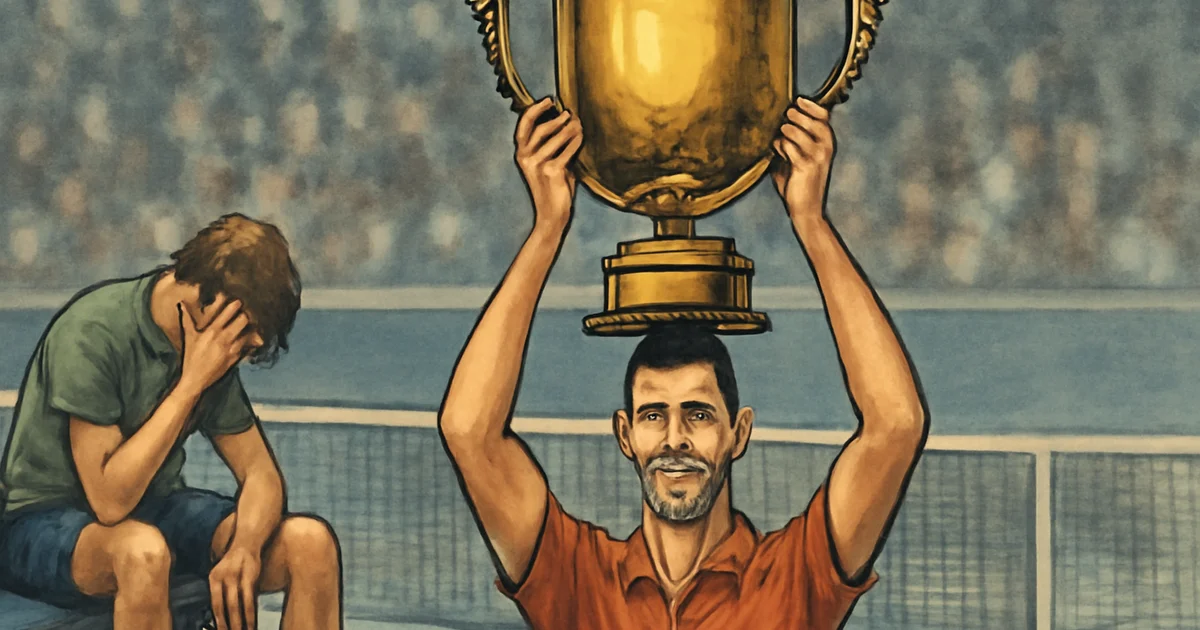 Novak Djokovic holds China Open trophy after Alex de Minaur retires injured in final