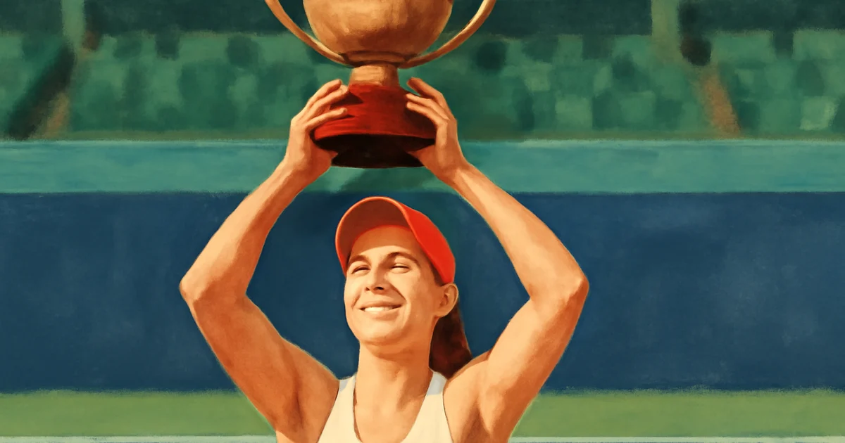 Kim Birrell lifts Korea Open trophy after WTA 250 final victory