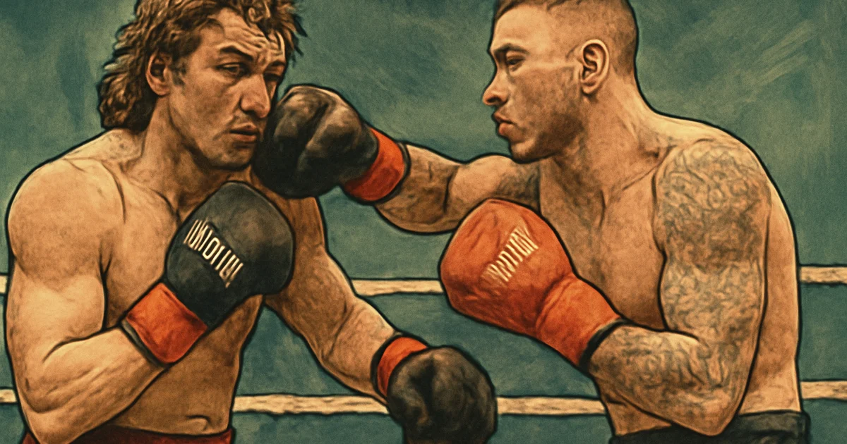 Nikita Tszyu in boxing match against Ben Mahoney