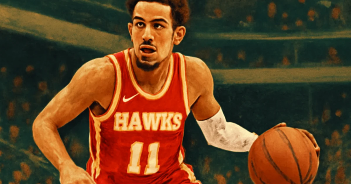Trae Young in action for the Atlanta Hawks