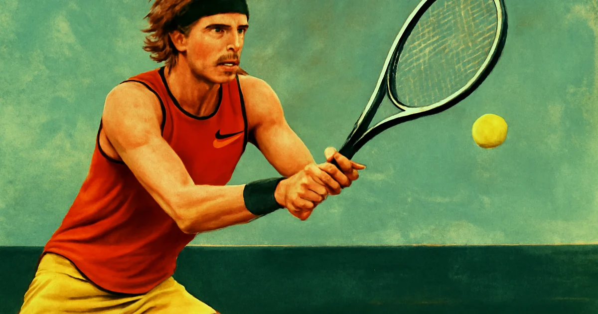 Alexander Zverev in action during Davis Cup 2026 qualifiers